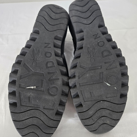 Fly London Women's Black Wedge Heel Slip-On Shoes Work Church Comfort, 40 (9) - Picture 6 of 8